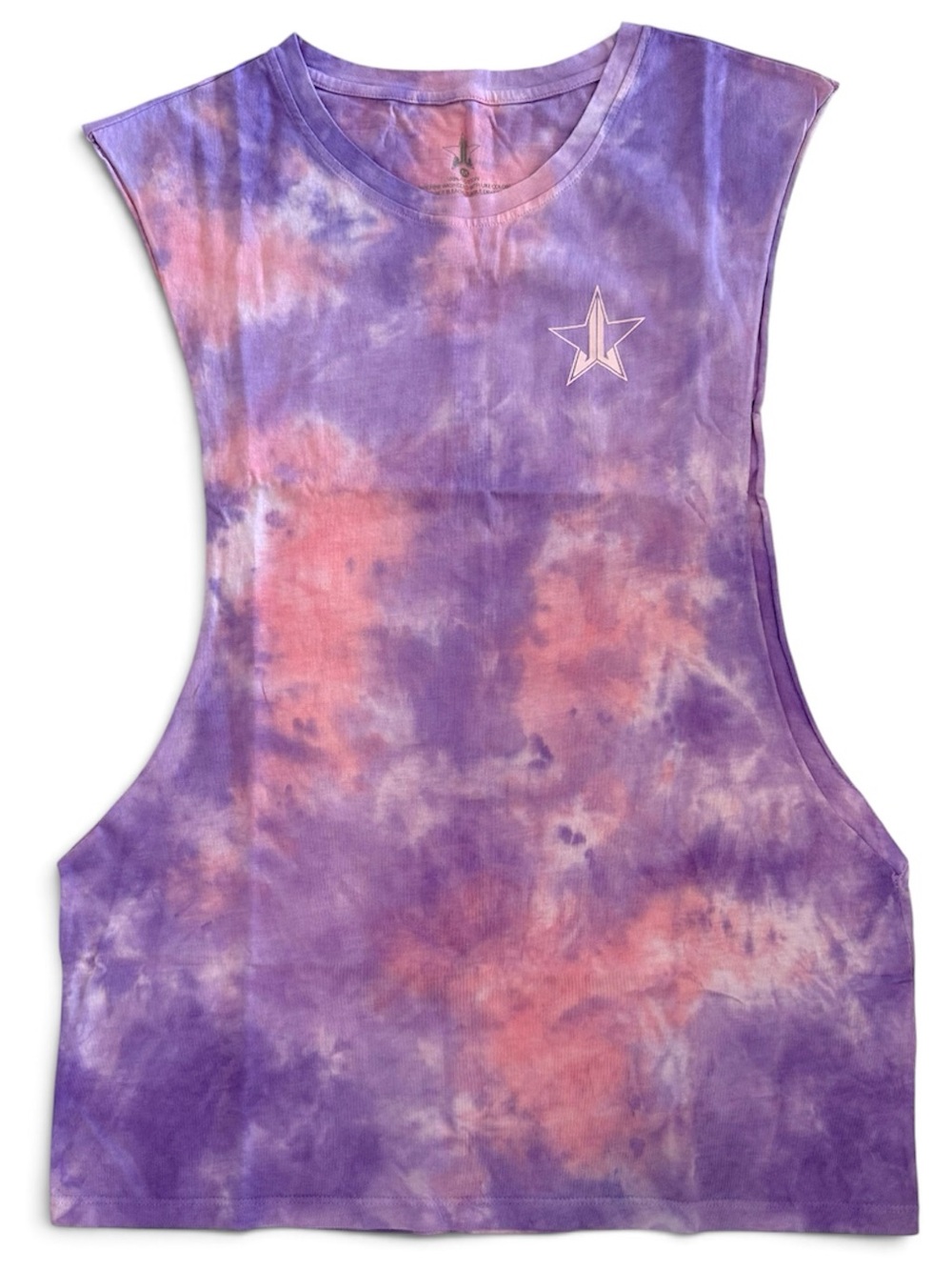 Jeffree Star Cosmetics Purple Pink Tie Dye Muscle Tank Top Unisex M NWT